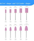 20 Piece Rotary Grinding Stone Bits Set With One Eighth Inch Shank, Cylinder and Bullet Shapes, 4mm to 12mm Head Diameters