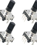 Four EC12 Rotary Encoder 24 Pulse 360 Degree Digital Pulse Encoder Without Switch 6mm Shaft Diameter And 15mm Shaft Length Type D