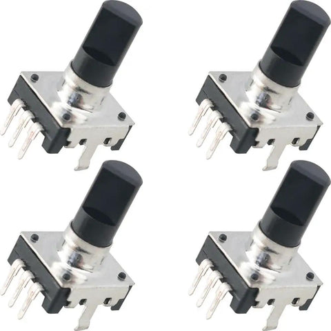 Four EC12 Rotary Encoder 24 Pulse 360 Degree Digital Pulse Encoder Without Switch 6mm Shaft Diameter And 15mm Shaft Length Type D