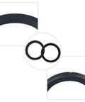 Espresso Machine Brewing Head Sealing Ring Set For Group Head Gasket, Heat Resistant Silicone, Black, 2-Pack shown in detail