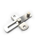 Heavy Duty Metal Gate Latch And Dead Bolt Hasp Lock For Sliding Doors Windows Cabinets Sheds With No Sweat Mounting, metal latch close-up view.
