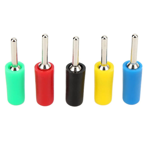 Ten Piece Straight Banana Plug Connectors Set For Welding Automotive And DIY Projects Pro Grade Durable Brass 2mm Pins Assorted Colors