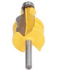 One Quarter Inch Shank Router Bit For Woodworking, Carbon Steel Alloy Cutter For Door Molding And Picture Frame Forming, front view
