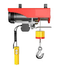Super Handy Mini Electric Hoist Winch For Garage Work Perfect Small Lifting Crane With Motor Driven Control Device Rope Drum And Wire For Shop Transporting Heavy Gear Fast, showing motor, control device, and hook.
