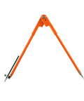Heavy Duty Adjustable Carpenter Scribing Divider Precision Woodworking Marking Compass Rock Solid Zinc Alloy Layout Tool with orange arms.