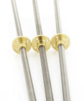 Three One Piece 304 Stainless Steel T12 Lead Screw 500mm With Brass Nut Trapezoidal Spindle Pitch 3mm Lead 3mm
