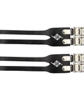 Double Leather Toe Straps For Bike Pedals Black Premium Real Leather Durable Classic Design Comfortable Fit For Training And Racing
