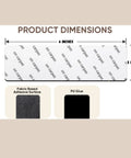 Dimensions of 16 Pack Anti Slip Rug Tape Double Sided Carpet Grip For Hardwood Floors And Tiles Prevents Slipping Curling And Bunching On Area Rugs No Slip Pad That Stays Put, showing fabric-based adhesive and PU glue.