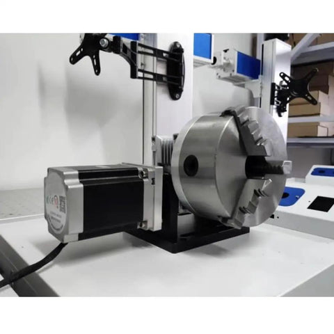 Absolute Beast Cnc Fourth Axis Rotary Table Jd160 with 105 mm center height and motorized rotary head close-up view.