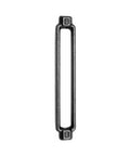 Heavy Duty 1/2 13 X 6 Galvanized Turnbuckle Body ASTM F1145 Made In USA Forged Steel Hardware side view of tensioning tool
