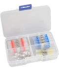 Hot Off The Press 50 Pack Solder Seal Wire Connectors Heat Shrink Tubing With Built In Solder Ring For Fast Wiring Jobs, Waterproof Sealing And Quick Install Without Crimp Tools Or Torches, assorted sizes in storage case