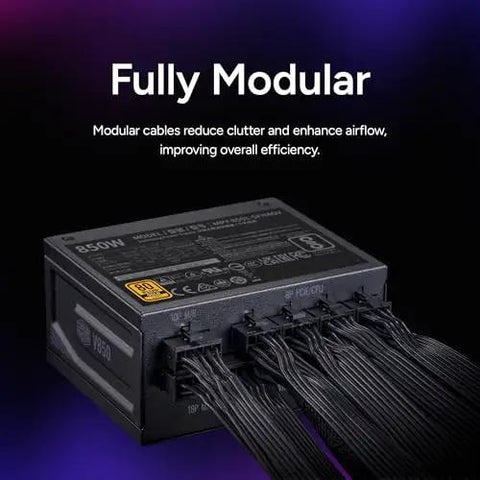 V850 SFX Gold 850W Fully Modular ITX Power Supply for Small Form Factor Builds with 90 degree cables