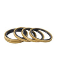 Set of One Piece Hydraulic Cylinder Seal For Reciprocating Or Oscillating Piston Rods Two Way Wear Seal Washer PTFE NBR Material