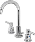 Concord Widespread Bathroom Faucet In Polished Chrome, Solid Brass Construction, Drip Free Ceramic Disc, Deck Mount 8 to 16 Inch