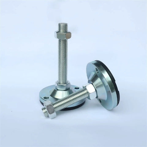 4 Pack Heavy Duty Adjustable Leveling Feet M12 With Non Slip Flat Cup Bottom Lip Design For Even Weight Distribution Built To Last Stainless Steel Durable Feet With Galvanized Surface For Furniture Support D100x125mm, stainless steel feet
