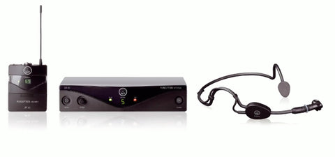 Perception Wireless Microphone System With SR45 Receiver, PT45 Pocket Transmitter, And C544L Headworn Microphone for sports and fitness