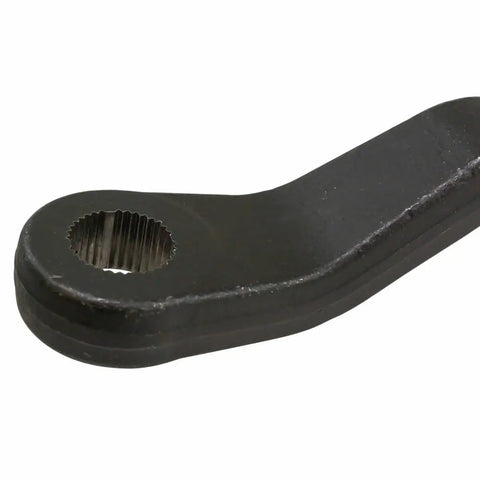 Heavy Duty 4 Groove Spline Pitman Arm For Chevy Silverado 1500 Classic, black steel part with spline for steering linkage.