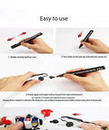 Premium Joint Reinforcement Glue Pen For Action Figures And Scale Models Fast Dry adhesive application steps with hands and action figure joints.