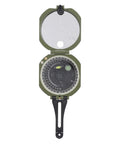 Open Geology Field Compass with Fluorescent Display and Rugged Zinc Alloy Build, Manual Magnetic Declination Adjuster shown