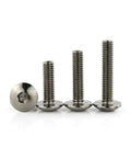 Close-up of four titanium bolts from Motorcycle Fairing Bolt Kit for CBR1000RR 2006 2007 Body Screws and Fasteners Titanium Finish