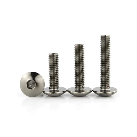 Close-up of four titanium bolts from Motorcycle Fairing Bolt Kit for CBR1000RR 2006 2007 Body Screws and Fasteners Titanium Finish