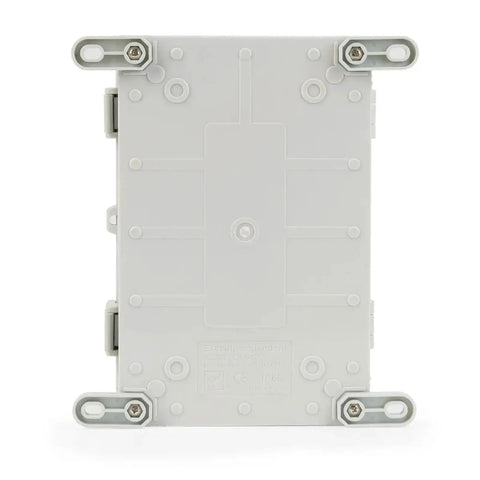 Waterproof Outdoor Electrical Junction Box With Hasp Enclosure Rugged ABS Power Distribution Case For Weatherproof Outdoor Use Sealed Electrical Enclosure To Protect Components 500x400x200mm, front view