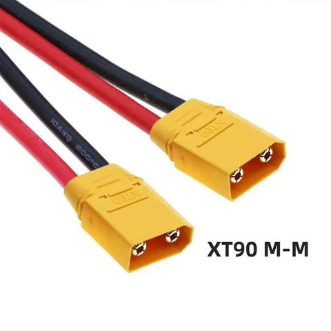 XT90 Male To Male 10AWG Extension Cable For RC Battery And Portable Power Station Solar Panel Charger Lead 1.6ft