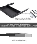 Smooth Operator Under Desk Slide Out Drawer With Split Adjustable Dividers For Pencil And Desk Gear Built For Sit Stand Tables showcasing high-quality ball slide.
