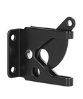 Solid As A Rock Iron Gate Latch With Self Locking Feature And Adjustable Cable Reliable Outdoor Fence Hardware Sporting smooth black finish.