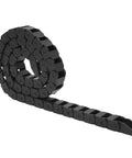 Coiled PA66 Nylon Cable Chain One Meter Wire Carrier With End Connectors 10x15mm ID Low Noise Durable Wear Resistant Guide