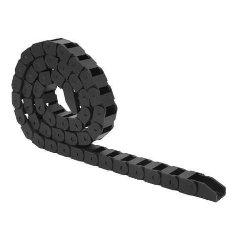 Coiled PA66 Nylon Cable Chain One Meter Wire Carrier With End Connectors 10x15mm ID Low Noise Durable Wear Resistant Guide