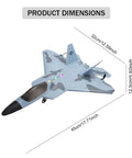Dimensions of F22 Raptor RC Plane With LED Lights 4CH 3D 6G Gyro 2.4GHz Remote Control Fighter Jet Beginner Friendly Outdoor RC Aircraft.