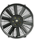 Ultra Slim Electric Radiator Fan Sick High Output Cooling Blower with ten black blades and wire mesh, designed for effective airflow.