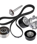Premium Drive Belt Tensioner And Pulley Kit For Nissan Maxima And Murano With 3.5L Engine Replaces 11720-JA10B showing components and layout.