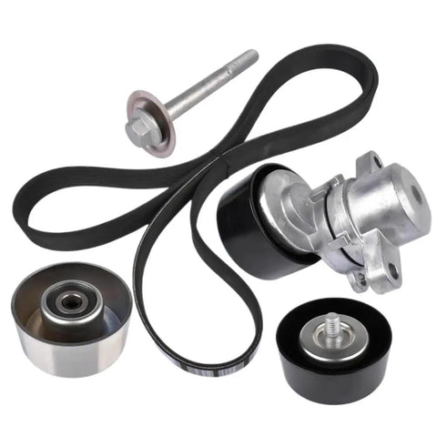 Premium Drive Belt Tensioner And Pulley Kit For Nissan Maxima And Murano With 3.5L Engine Replaces 11720-JA10B showing components and layout.