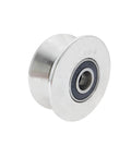 3 Inch V Groove Gate Wheel Stainless Steel Roller With Double Bearings, Heavy Duty Beefed Up Sliding Door Caster, 304 Stainless V Track Wheel