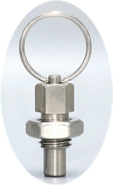 Top Shelf M6 Stainless Steel Knob Plunger With Secure Locking Threads And Smooth Glide Action Go Anywhere Indexing Hardware Pin with ring.