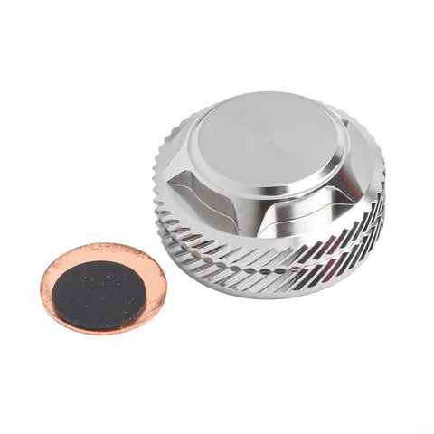 Lightweight Aluminum Alloy Mechanical Brake Knob Replacement For Tatula Baitcasting Reels 300 And 400 Silver Finish Includes Copper And Silicone Gaskets Cuts Weight By About 43 Percent And Improves Smooth Drag Control.