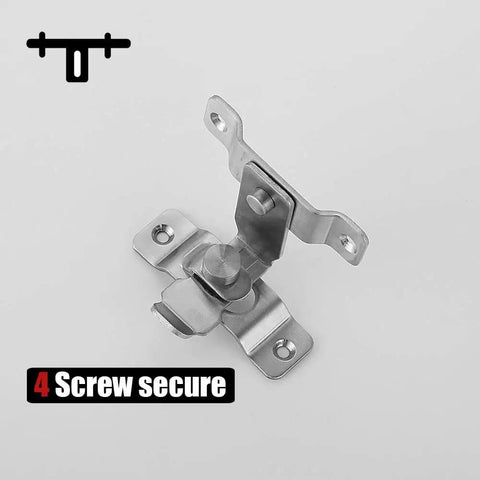 Heavy Duty Stainless Steel Flip Door Latch With 90 Degree Bar Gate Lock Brushed Finish Built To Last For Doors Cabinets Chests And Gates