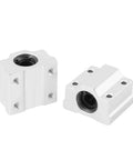 Two SC8UU blocks for 8mm By 400mm CNC Linear Rail Shaft Rod And SC8UU Bearing Block Set, aluminum, high precision, low friction