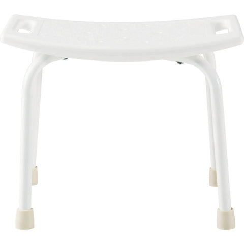 Bath Safety Tub And Shower Seat With 16 Inch Height In White Non Slip Poly Seat With Drainage Slots Integrated Handles Rustproof Aluminum Legs