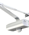 Adjustable Aluminum Door Closer With Smooth Soft Close No Punching Install Easy Mount For 40 Kg To 65 Kg Doors Silver Gray Finish