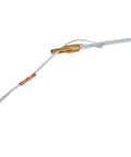 Heavy Duty Manual Wire Puller 65 Foot Flexible Polyester Cord with a smooth spring roller head and metal hook end for easy cable snaking.