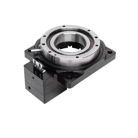 Heavy Duty CNC Hollow Rotary Stage With Dead Solid Cam Indexer And Beefed Up Direct Drive Motor For Precision Cutting Tables That Run Slick All Day Long On Workshop Floors, close-up of bearing housing.