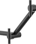 Matte Black Dope Pivoting Adjustable Shower Arm 16 Inch With Locking Pivot Points For Flexible Showerhead Positioning