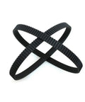 GT2 Timing Belt Pack Of 10, 150mm Length, 75 Teeth, 2mm Pitch, 6mm Width, Endless Closed-Loop 2GT Synchronous Belts displayed crosswise