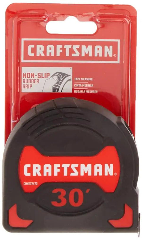 Easy Grip Tape Measure With 30 Foot Reach, Durable Rubber Exterior, Shock Resistant, Ideal for DIY Projects