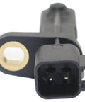Rock Solid Two Piece Rear Abs Wheel Speed Sensors For Jeep Wrangler Jeep Liberty And Dodge Nitro 2007 To 2017 close-up of the sensor connector.