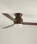 52 Inch Indoor Outdoor Ceiling Fan With LED Lights And Remote Control Modern Flush Mount Ceiling Fan For Living Room Bedroom Kitchen Brown Three Blade Design Quiet Efficient Motor No Fuss Install