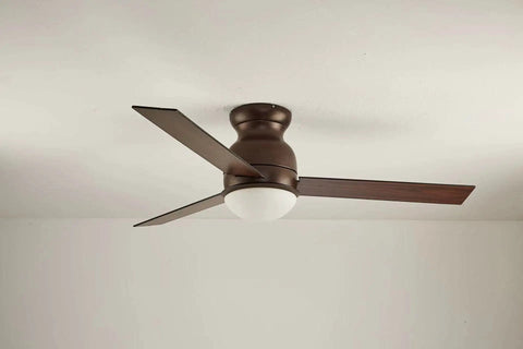 52 Inch Indoor Outdoor Ceiling Fan With LED Lights And Remote Control Modern Flush Mount Ceiling Fan For Living Room Bedroom Kitchen Brown Three Blade Design Quiet Efficient Motor No Fuss Install
